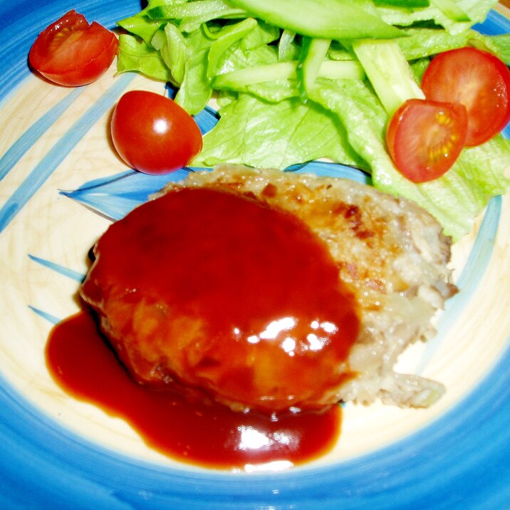 肉を使わない、なんちゃってハンバーグ